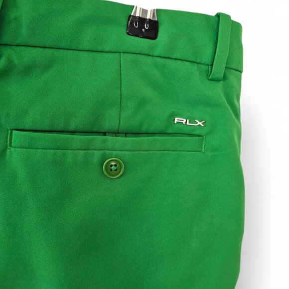 Ralph Lauren RLX Mens Golf Shorts, Green, Performance, 10", Size 34 - Picture 4 of 8